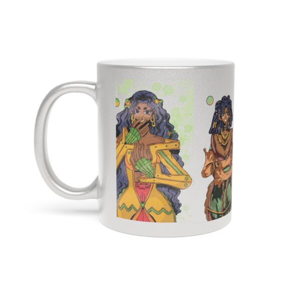 Enchanting Metallic Mug Featuring Artistic Illustration | Perfect Gift for Art Lovers | 11oz - Image 2