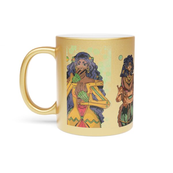 Enchanting Metallic Mug Featuring Artistic Illustration | Perfect Gift for Art Lovers | 11oz - Image 6