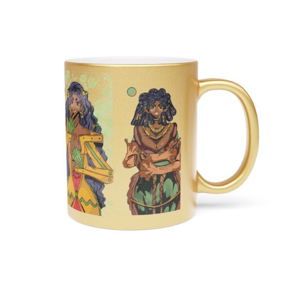 Enchanting Metallic Mug Featuring Artistic Illustration | Perfect Gift for Art Lovers | 11oz - Image 7